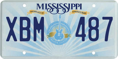 MS license plate XBM487