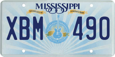 MS license plate XBM490