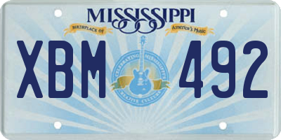 MS license plate XBM492
