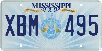 MS license plate XBM495