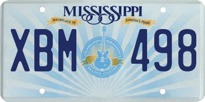 MS license plate XBM498