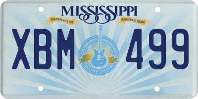 MS license plate XBM499