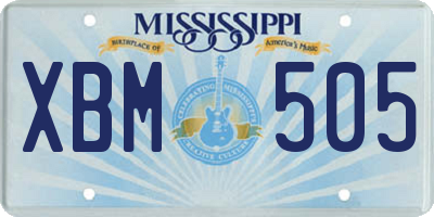 MS license plate XBM505