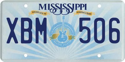 MS license plate XBM506