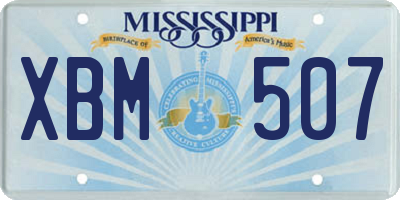 MS license plate XBM507