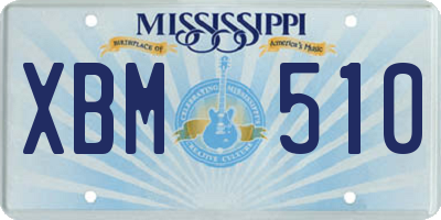 MS license plate XBM510