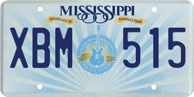 MS license plate XBM515