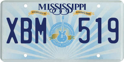 MS license plate XBM519
