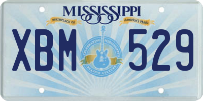 MS license plate XBM529