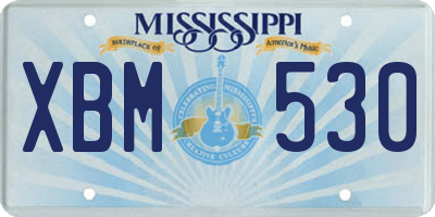 MS license plate XBM530