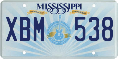 MS license plate XBM538