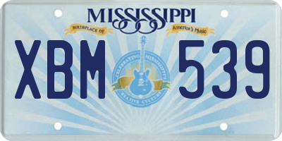 MS license plate XBM539