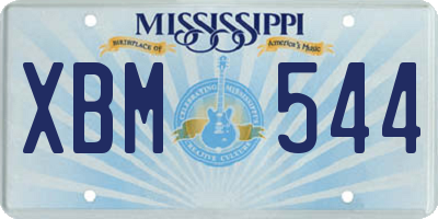 MS license plate XBM544