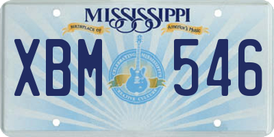MS license plate XBM546