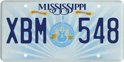 MS license plate XBM548