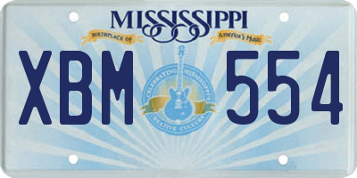 MS license plate XBM554