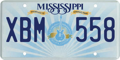 MS license plate XBM558