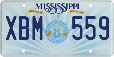 MS license plate XBM559