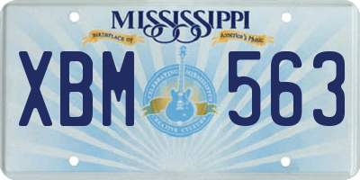 MS license plate XBM563