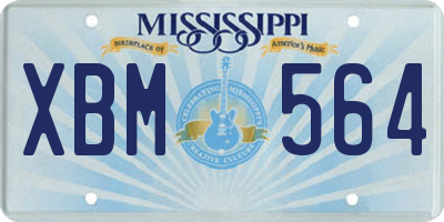MS license plate XBM564