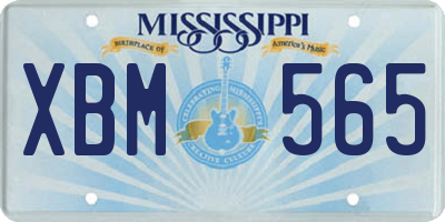 MS license plate XBM565