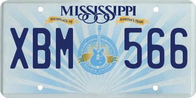 MS license plate XBM566