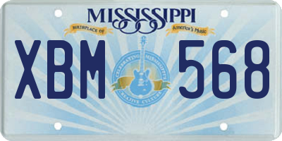 MS license plate XBM568