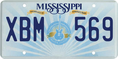 MS license plate XBM569
