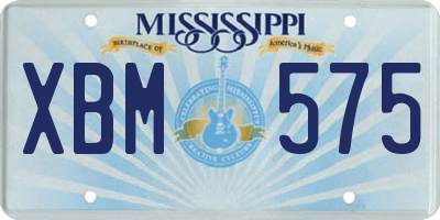 MS license plate XBM575