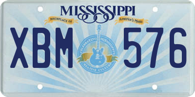 MS license plate XBM576