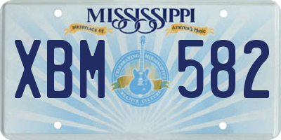 MS license plate XBM582