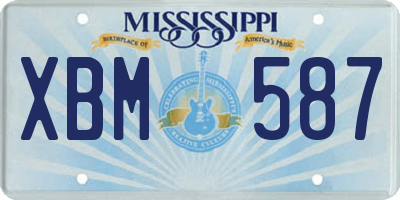 MS license plate XBM587