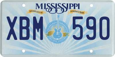 MS license plate XBM590