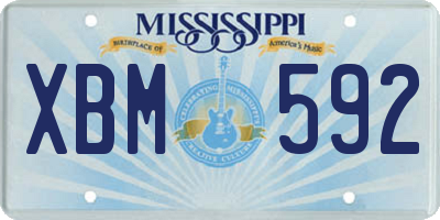 MS license plate XBM592
