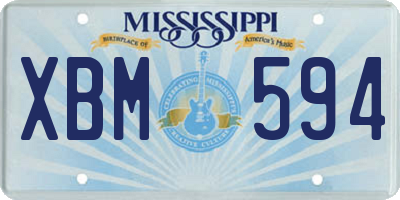 MS license plate XBM594