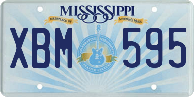 MS license plate XBM595