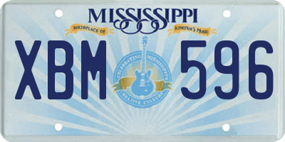 MS license plate XBM596