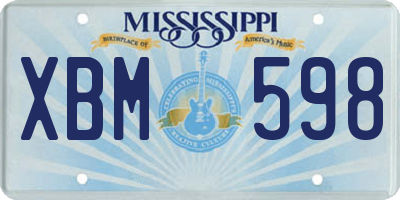 MS license plate XBM598