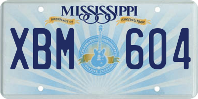 MS license plate XBM604