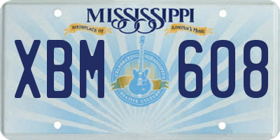 MS license plate XBM608