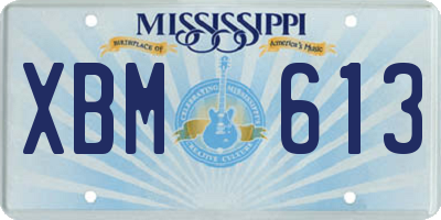 MS license plate XBM613