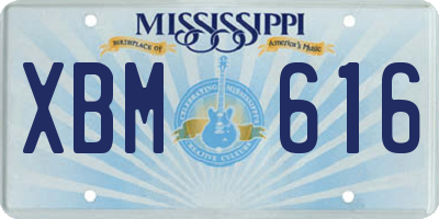 MS license plate XBM616
