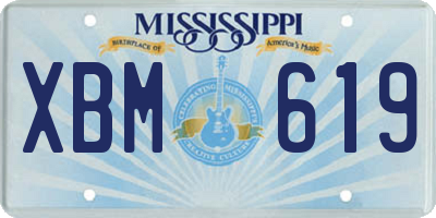 MS license plate XBM619