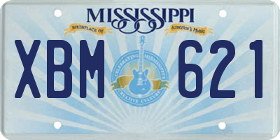 MS license plate XBM621