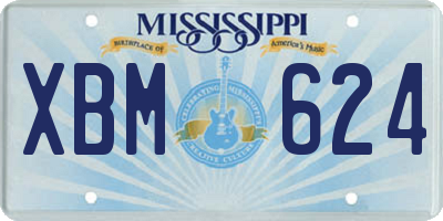 MS license plate XBM624