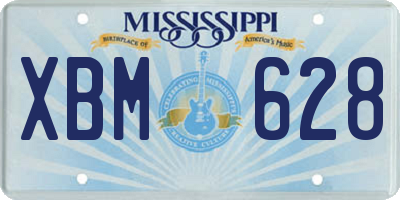 MS license plate XBM628