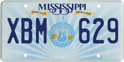 MS license plate XBM629