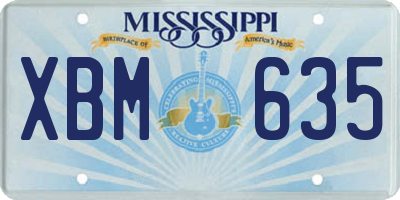MS license plate XBM635