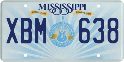 MS license plate XBM638