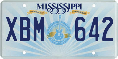 MS license plate XBM642